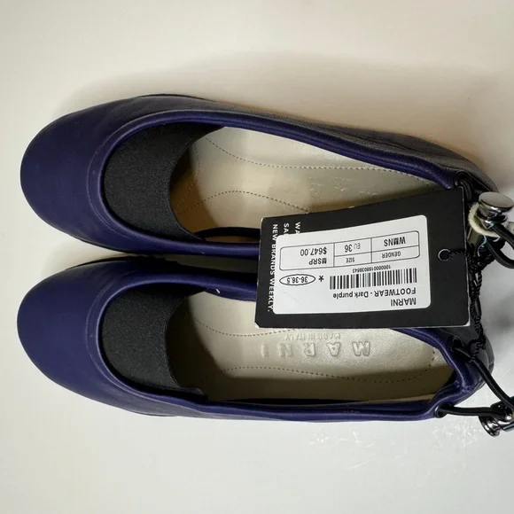 Marni Soft Leather Ballet Flats. Size 36 - Picture 6 of 15